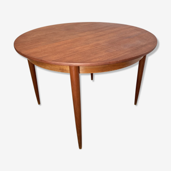 Scandinavian danish round dining table in  teak 60