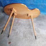 Coffee table extra tripod feet compass tray glass bean