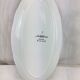 Antique oval shaped white and gold dish made in France Sarreguemines