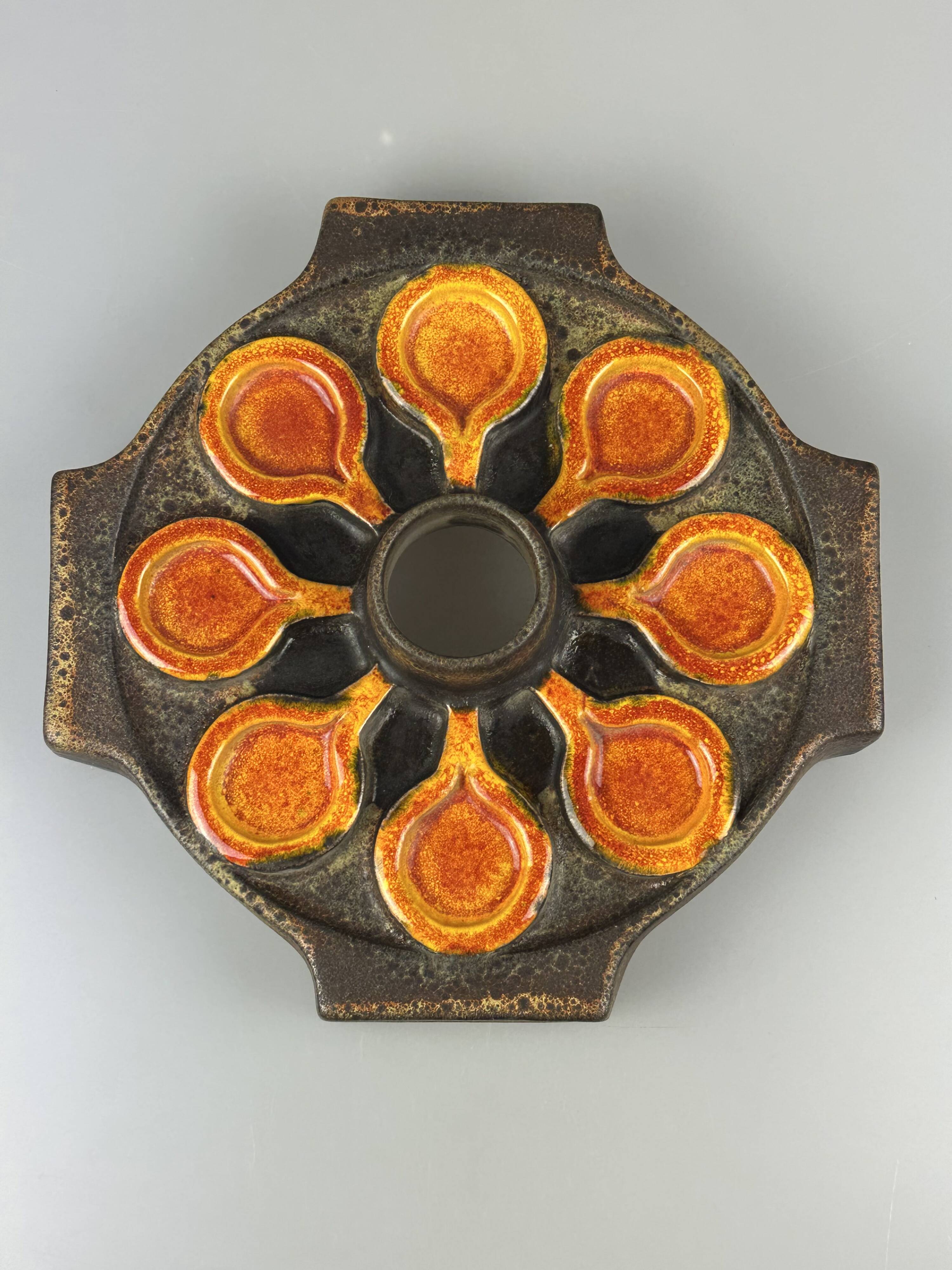 1960s/1970s Ceramic Wall Sconce, Mid-Century Space Age Design