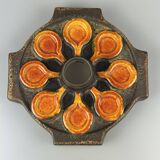 1960s/1970s Ceramic Wall Sconce, Mid-Century Space Age Design