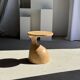 Sexy Neck - Solid wood (monoxyle) side table in natural colour H45