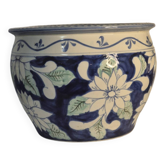 Blue flowerpot