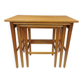 Three Birch wood nesting tables model Bruks Bo, Norway
