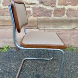 Pair of chairs Cesca B32 by Marcel Breuer Italy 1980