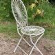 Foldable medallion garden chair from the 20th century in wrought iron with Heart motifs