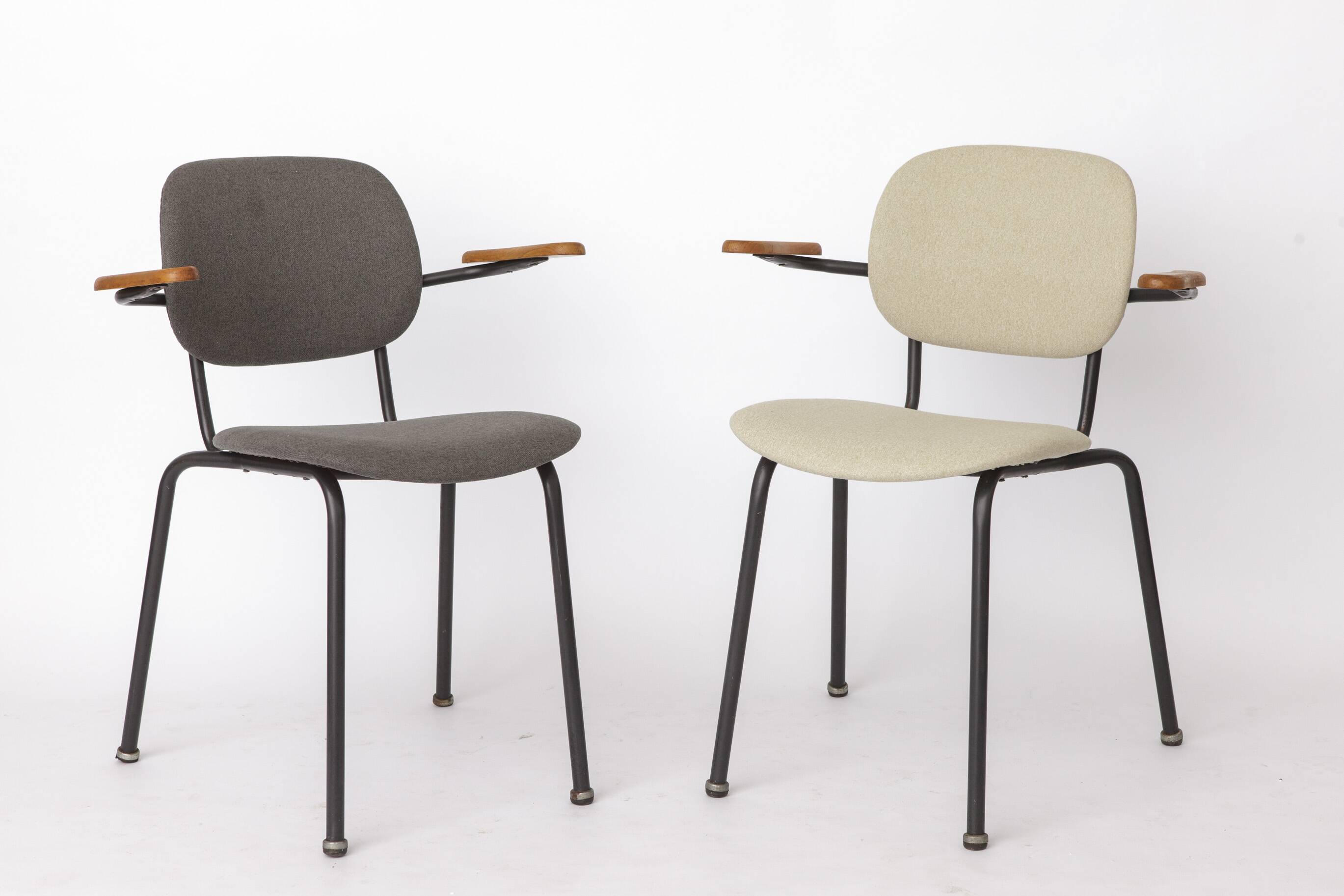 Set of 4 Vintage Armchairs 1950s Germany, Mid Century Modern Dining Chairs