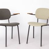 Set of 4 Vintage Armchairs 1950s Germany, Mid Century Modern Dining Chairs