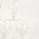 lot de 5 grands verres à vin pieds travaillé, en cristal gravé, Art Nouveau