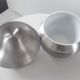 Vintage pear ice bucket in brushed aluminum 60s 70s italy