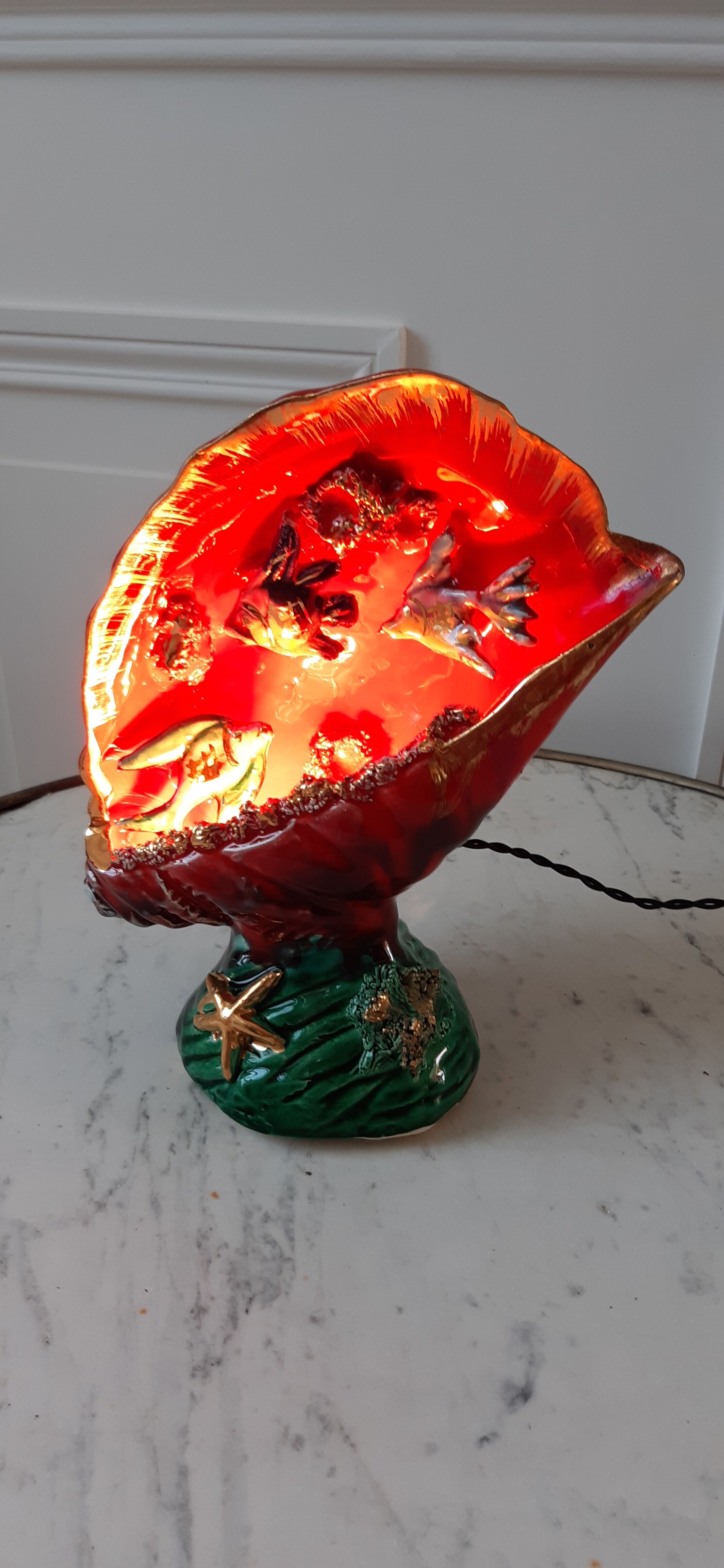 Shell lamp Vallauris years 60-70