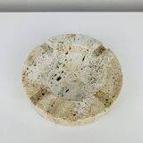 Round travertine ashtray, vintage