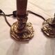 Pair of bronze bedside lamp, 19th