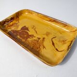 signed mixed earth ceramic tray with marbled effect