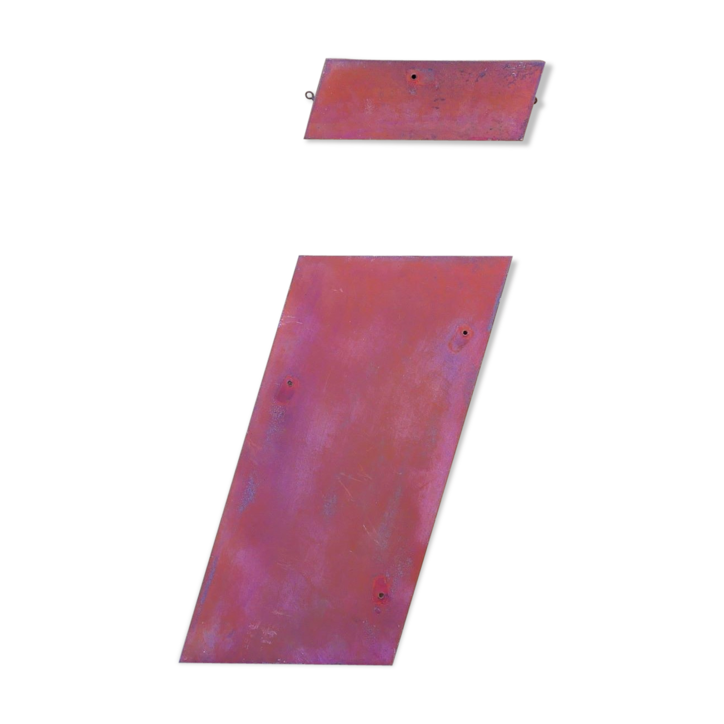 Letter to sign vintage metal 'I '.