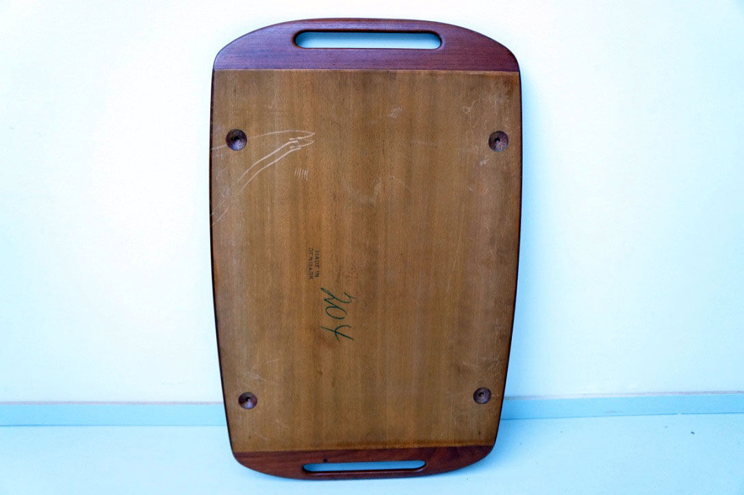 Vintage teak serving trolley Johannes Andersen 1960