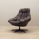 Leather swivel armchair, Danish design, 1960s, designer: H.W. Klein, manufacture: Bramin