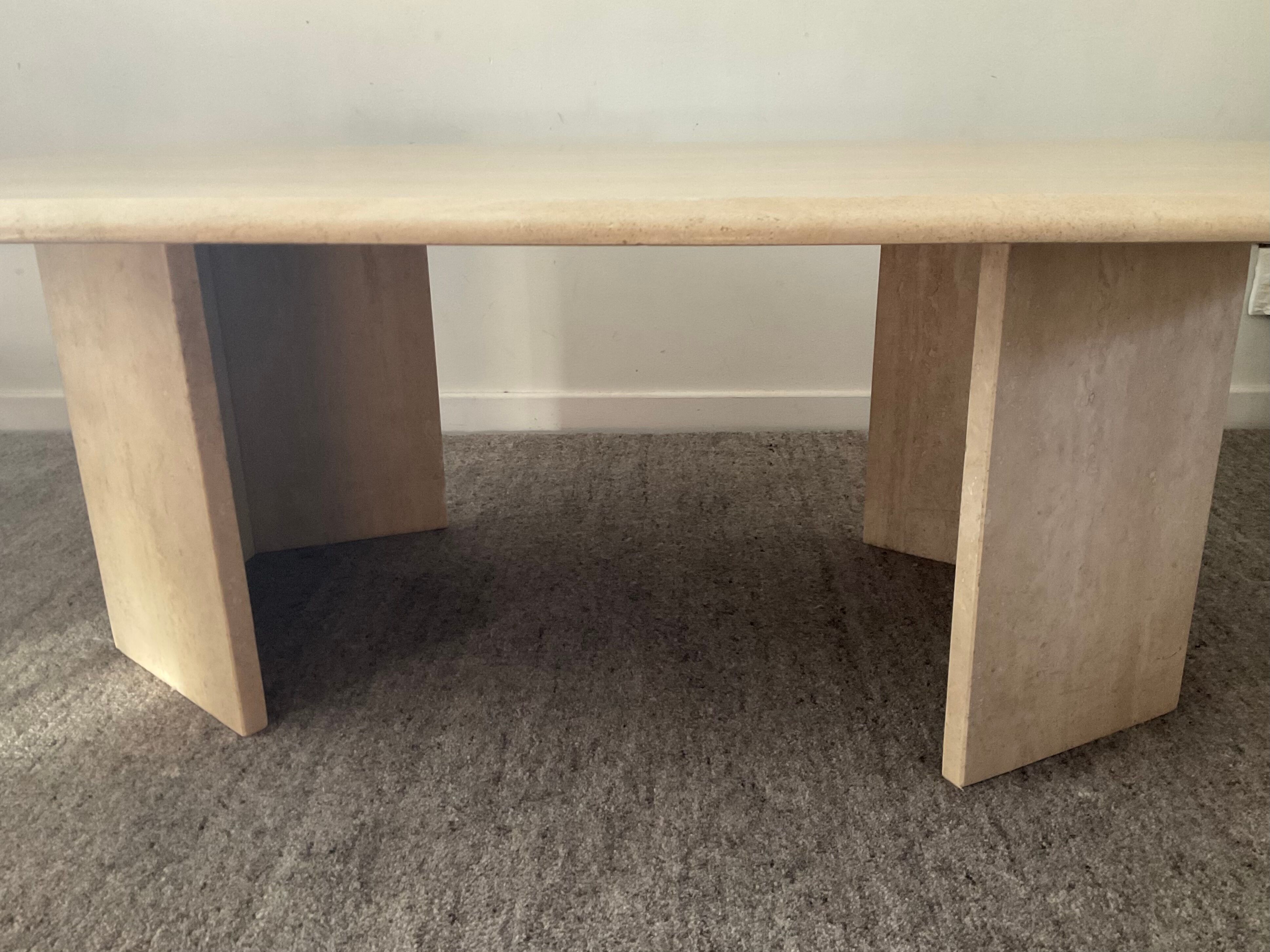 Travertine coffee table from the 70s