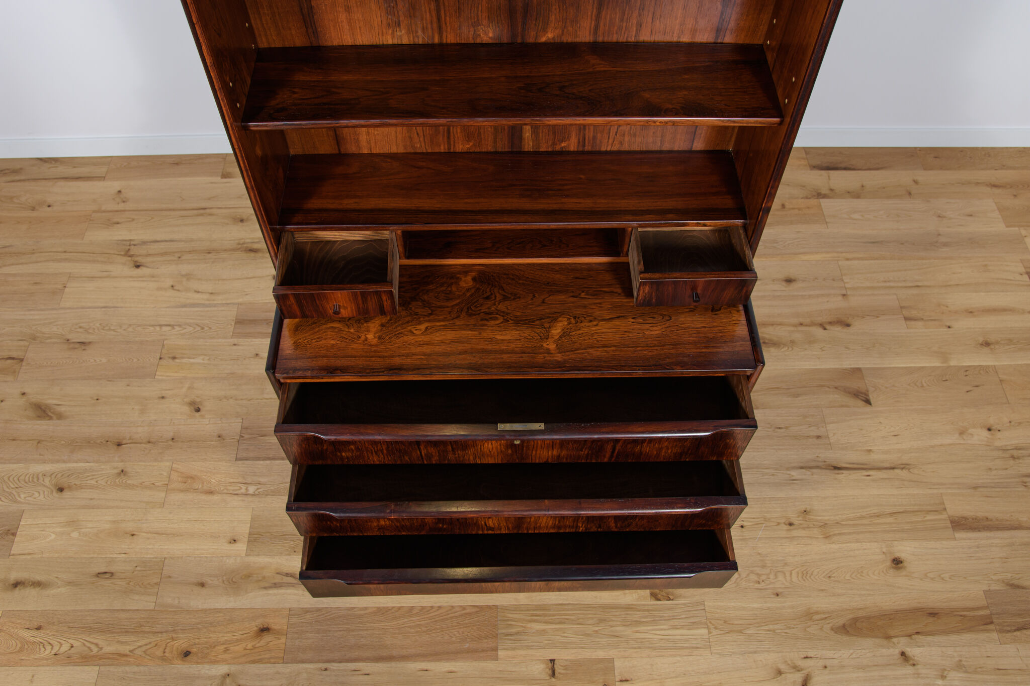 Mid-century rosewood shelf with pull-out top, 1960s
