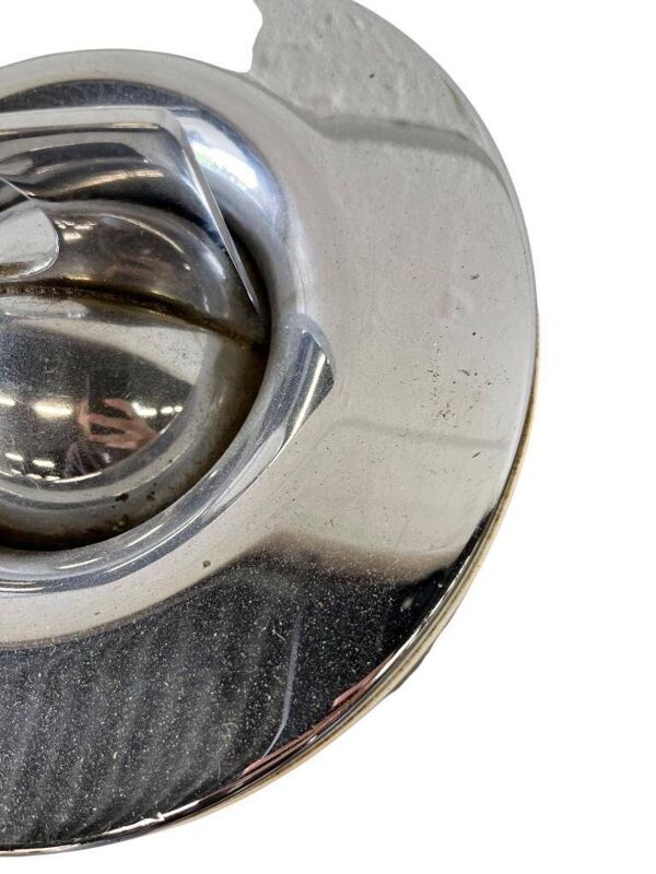 Cendrier sur pied vintage / cendrier de sol avec accent chromé