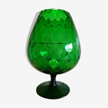 Vase en verre d' Empoli vert