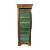 Green leather and walnut cardboard Louis Philippe