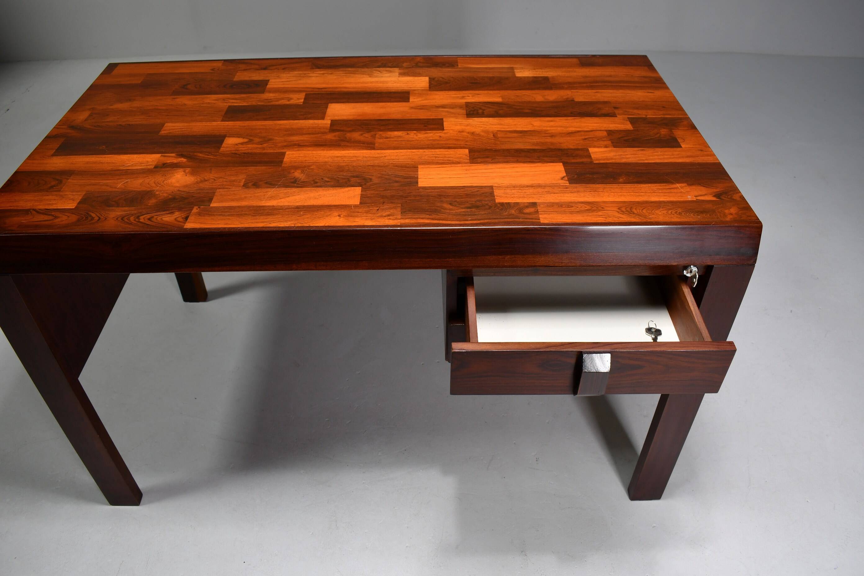 Rosewood desk by Jean Gillon for Italma. Brazil 1970s.