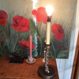 Pied de lampe en bois