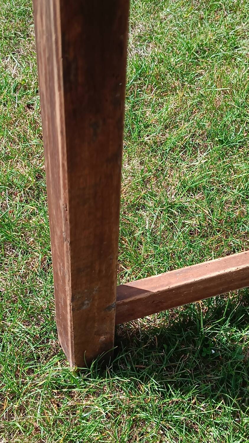Small antique workbench in solid oak