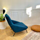 Fauteuil vintage Guermonprez, estampillé - maille 3D Bleu pétrole – De