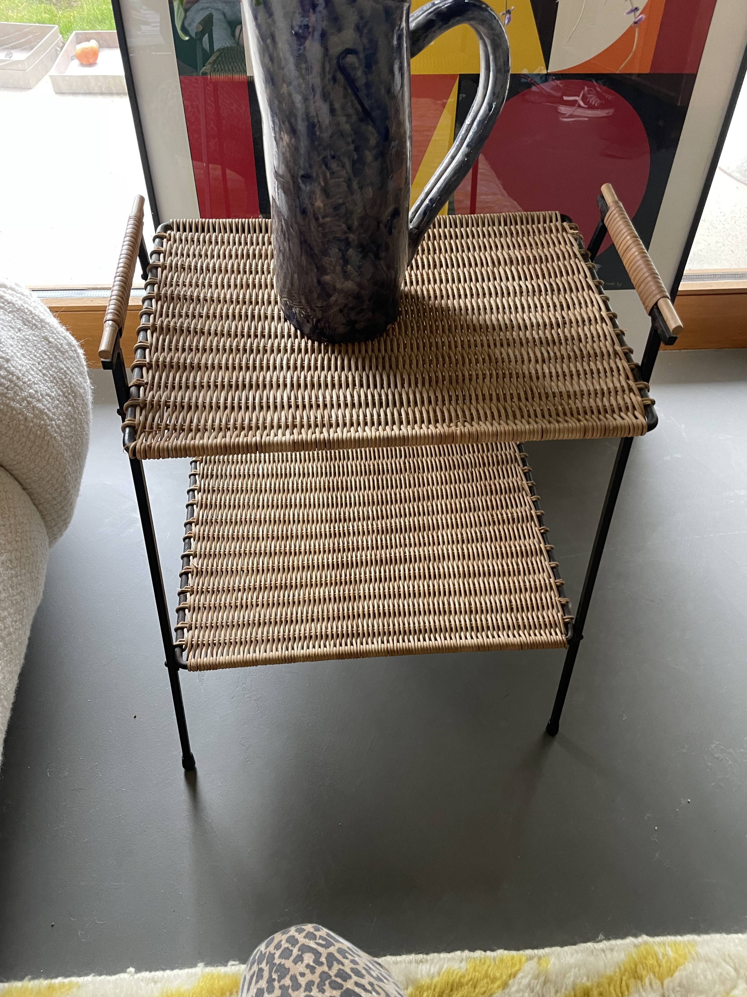 Raoul Guys metal wicker serving trolley