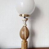 Large onyx and opaline egg lamp 60 cm