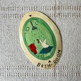 Old enameled plaque “Bathroom”