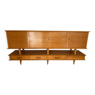 Custom-made cherry wood sideboard