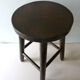 Wooden stool massive dark years 70