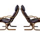 2x 60s 70s Easy Chair Leather Armchairs Westnofa Norway Mid Century