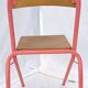 chair tubular structure wooden seat and back