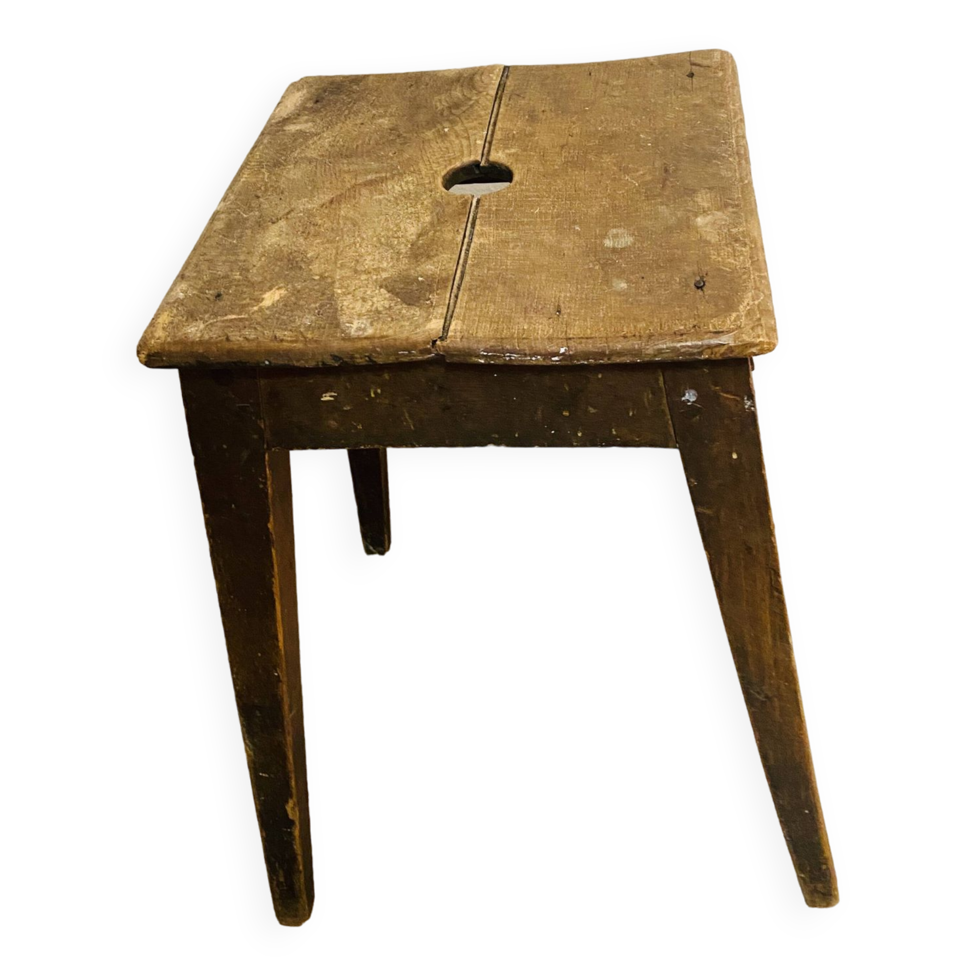 Old antique wooden stool