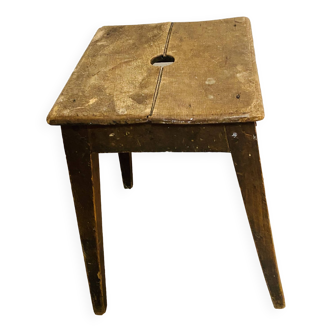 Old antique wooden stool