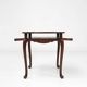 Elegant antique French card table in wood with 2 drawers, ca. 1900