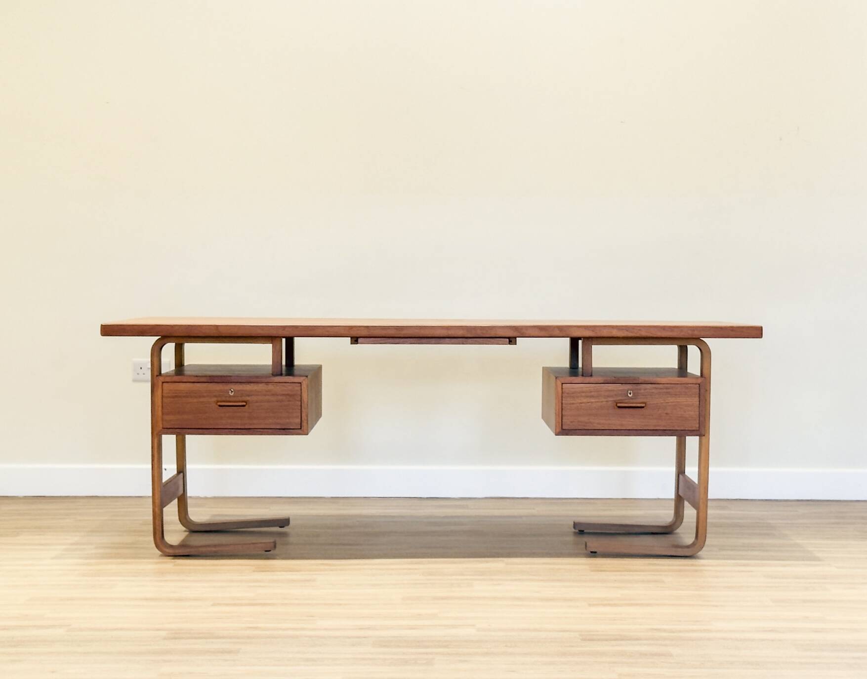 Jørgen Clausen for Brande Møbelfabrik – Large Danish Executive Desk, 1950s