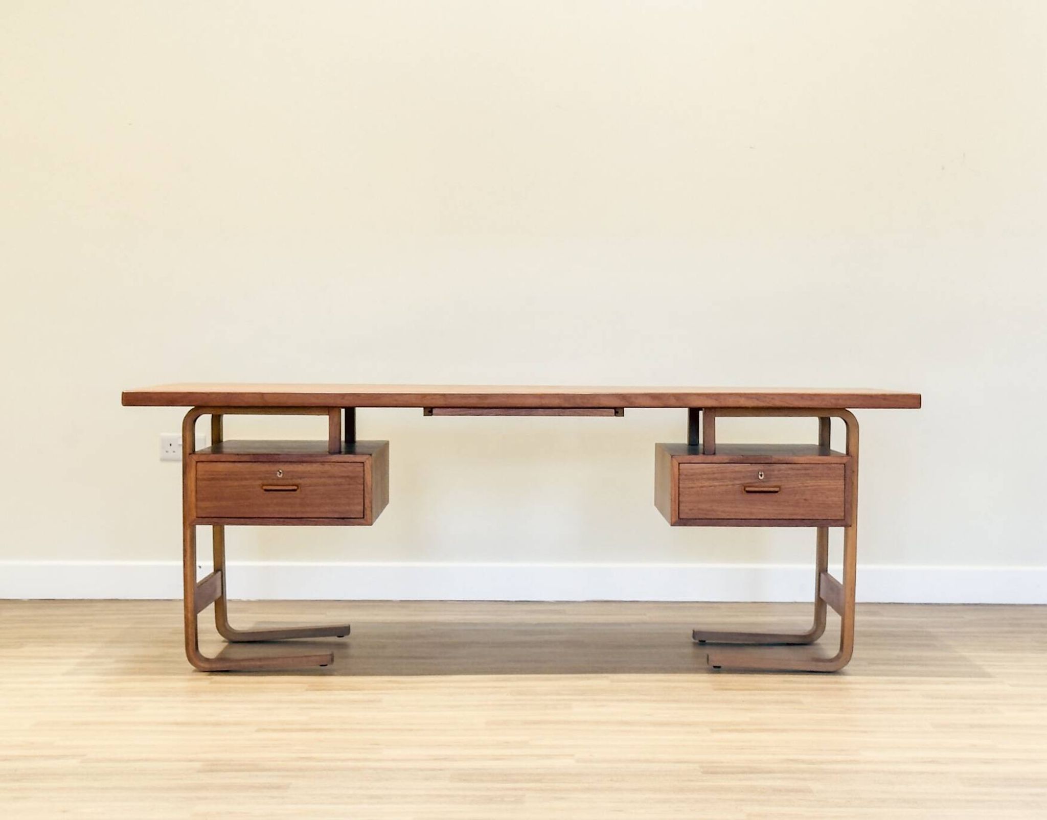 Jørgen Clausen for Brande Møbelfabrik – Large Danish Executive Desk, 1950s