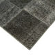 Handmade turkish overdyed 170 cm x 245 cm grey patchwork carpet
