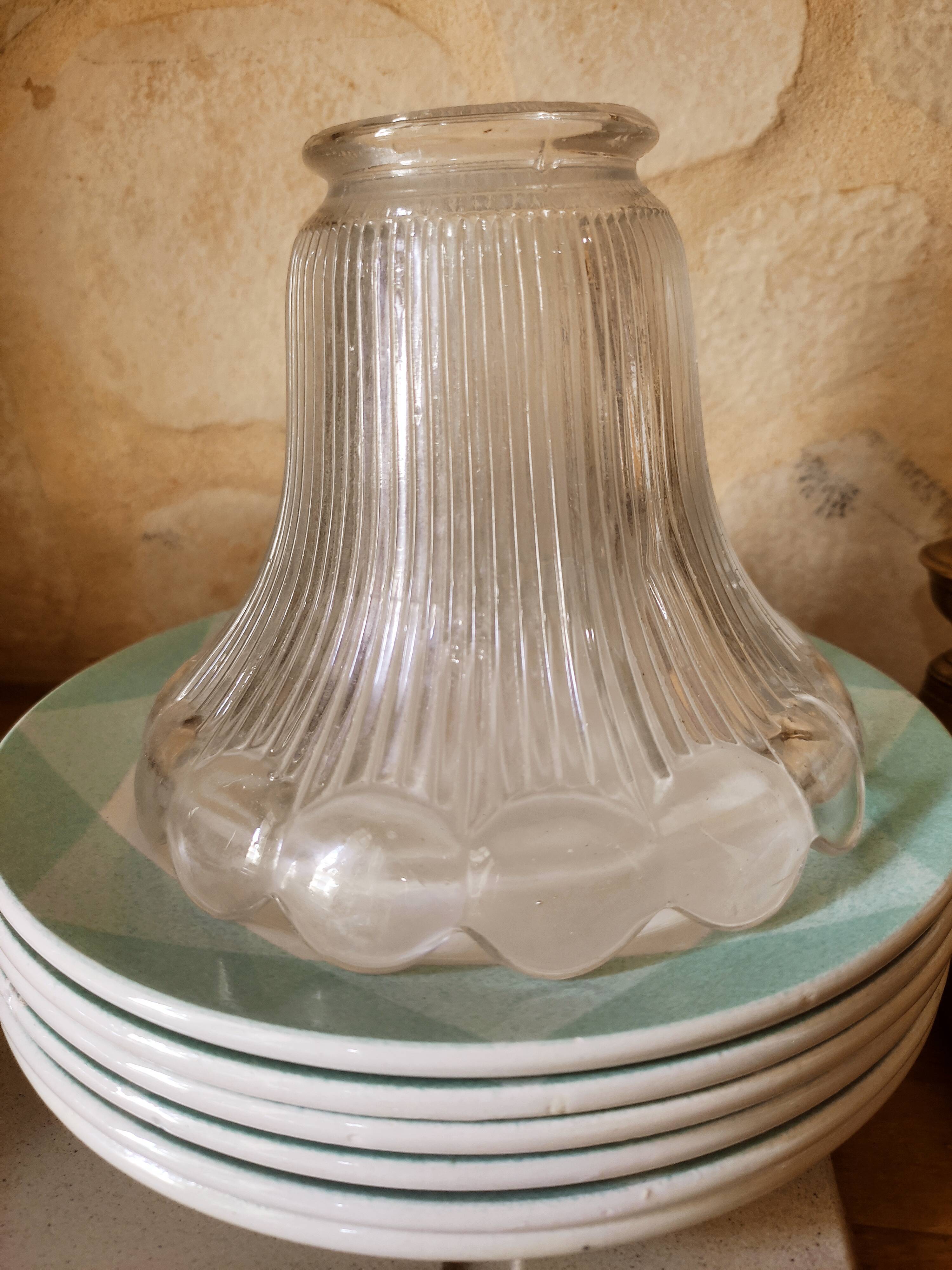 Glass holophanous tulip