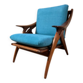 Exceptional solid teak armchair by De Ster Gelderland - Vintage 1960