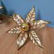 Large floral wall light in brass and gilded metal, Willy Daro, 1970.
