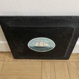 Maritime landscape, oil on thick wooden panel