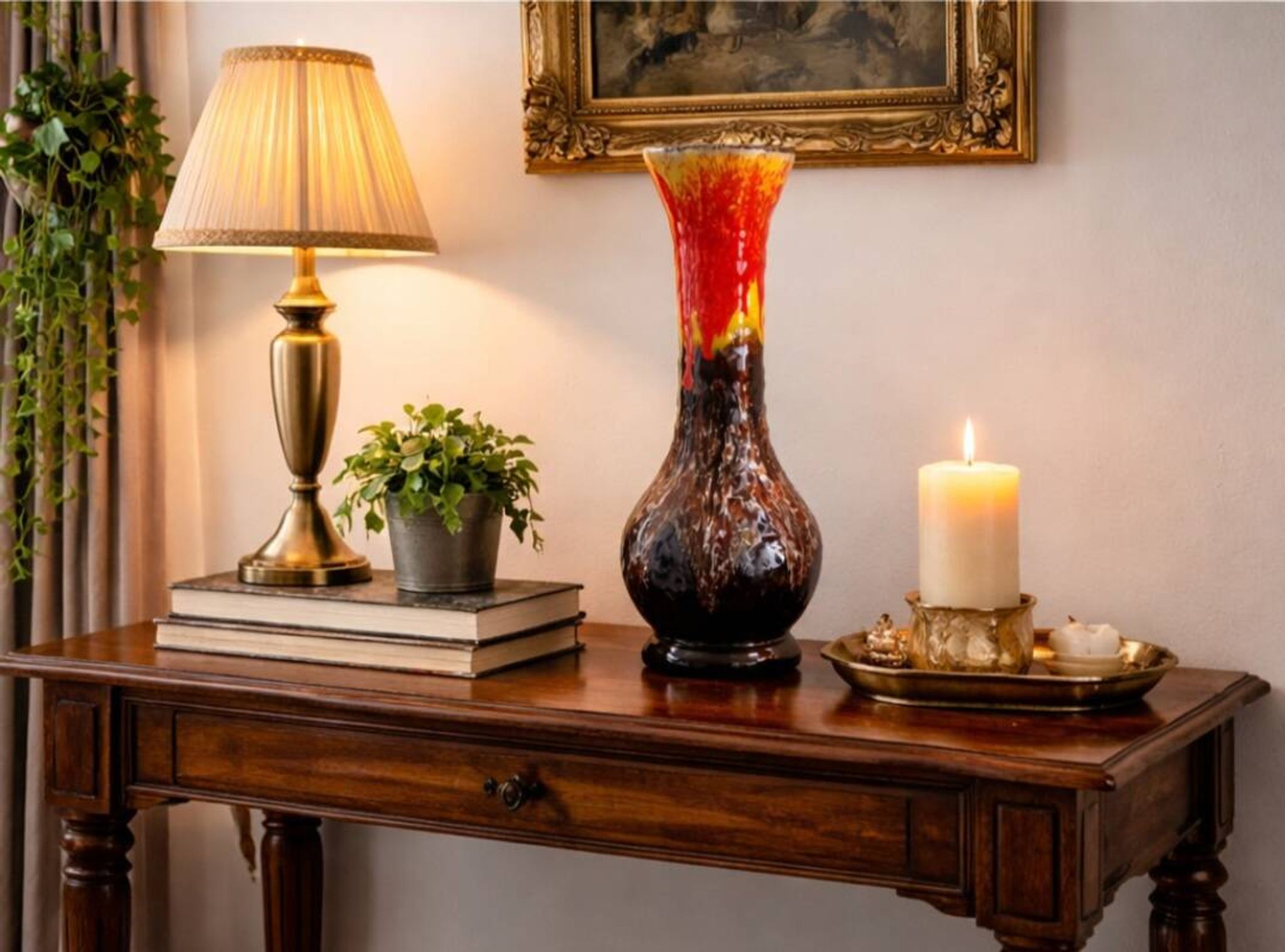 Grand Vase Vallauris "Lave Émaillée" – Design Iconique (Années 60/70)