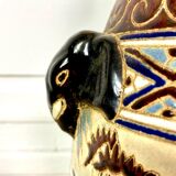 Glazed ceramic vase of the School of Bien-Hoa, Decorations of sages, circa 1930