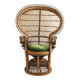Peacock Emmanuelle high wing back wicker throne armchair